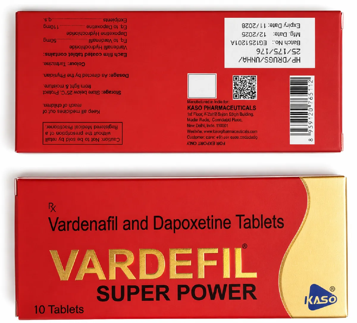 KASO至尊双效片伐地那非50mg达泊西汀110mg旗舰款 50mg 第三代双效 印度仿制药包装 KASO至尊双效片伐地那非50mg达泊西汀110mg旗舰款 50mg 第三代双效 印度仿制药包装